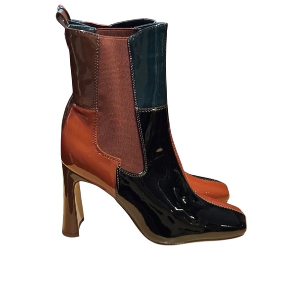 Circus by Sam Edelman Multicolor Patent Heeled Ankle Boots  9.5 - Picture 2 of 10